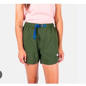 Topo Designs Women’s River Shorts Size Large Green